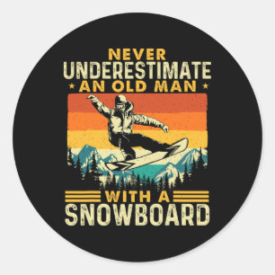 Adesivo Nunca Subestime Um Velho - Neve Snowboard