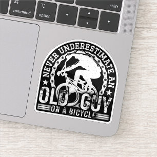 Adesivo Nunca Subestime Uma Cara Velha Numa Bicicleta Engr