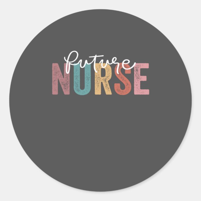 Adesivo Nurse In Progress Nursing School Student Future Nu (Frente)