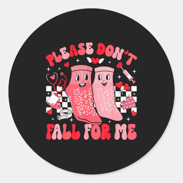 Adesivo Nurse Valentines Day Non Slip Socks Please Don't F (Frente)