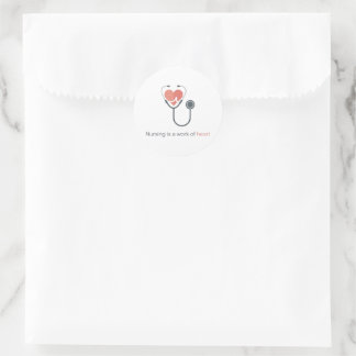 Adesivo Nursing Is A Work Of Heart Stethoscope Sticker Nur