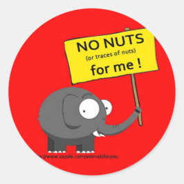 Adesivo Nut Allergy Elephant
