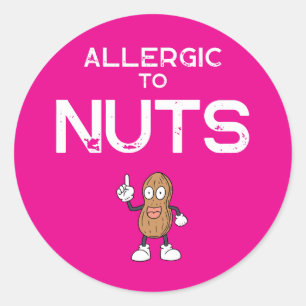 Adesivo Nut Allergy Round Sticker