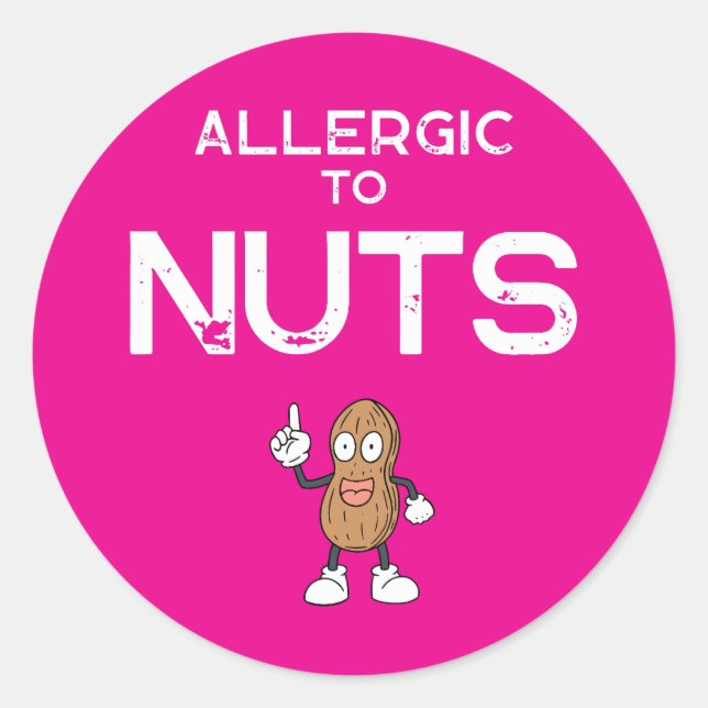 Adesivo Nut Allergy Round Sticker (Frente)