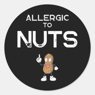 Adesivo Nut Allergy Round Sticker