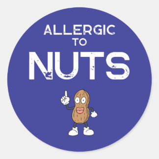 Adesivo Nut Allergy Round Sticker