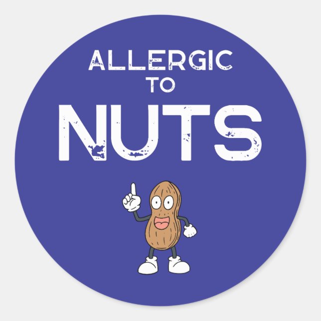 Adesivo Nut Allergy Round Sticker (Frente)