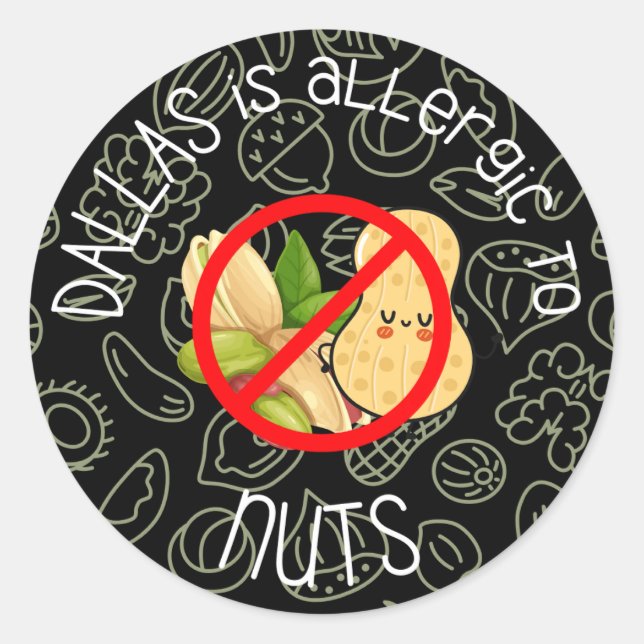 Adesivo Nut Allergy Sticker (Frente)