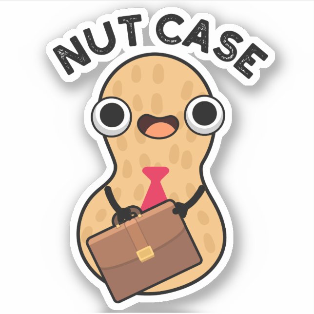 Adesivo Nut Case Engraçado Peanut Puns (Frente)