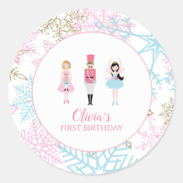 Adesivo Nutcracker Winter Balé Snowflake Birthday