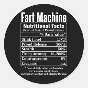 Adesivo Nutrion Fata Fart Machine Pai Piada Engraçado Fart