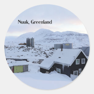 Adesivo Nuuk, fotografia da paisagem da Groenlândia