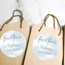 Adesivo Nuvem chá de fraldas nuvens nuvens nuvens obrigado