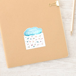 Adesivo Nuvem de Chuva de Notas de Nome Personalizadas