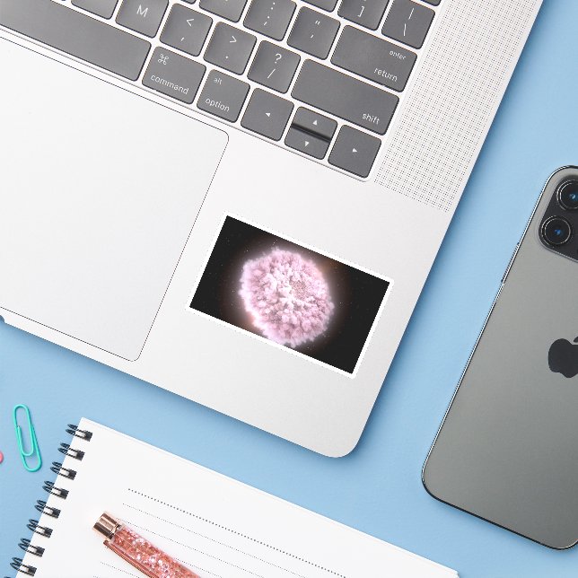 Adesivo Nuvem De Resíduos De Duas Estrelas De Neutron (Notebook com iPhone)