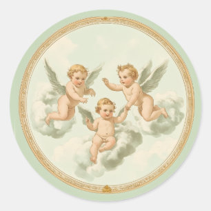 Adesivo Nuvem Fresca de Mint Rococo Cherub