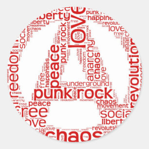 Adesivo Nuvem mundial em forma de anarquia