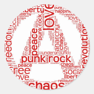 Adesivo Nuvem mundial em forma de anarquia