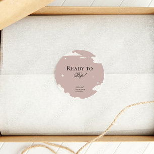 Adesivo Nuvem rosa russa mínima pronta para chá de fraldas