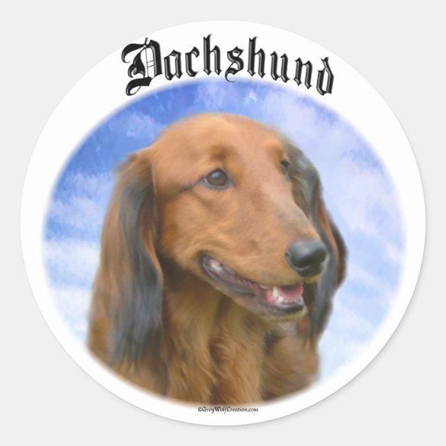 Adesivo Nuvens de Dachshund (Frente)