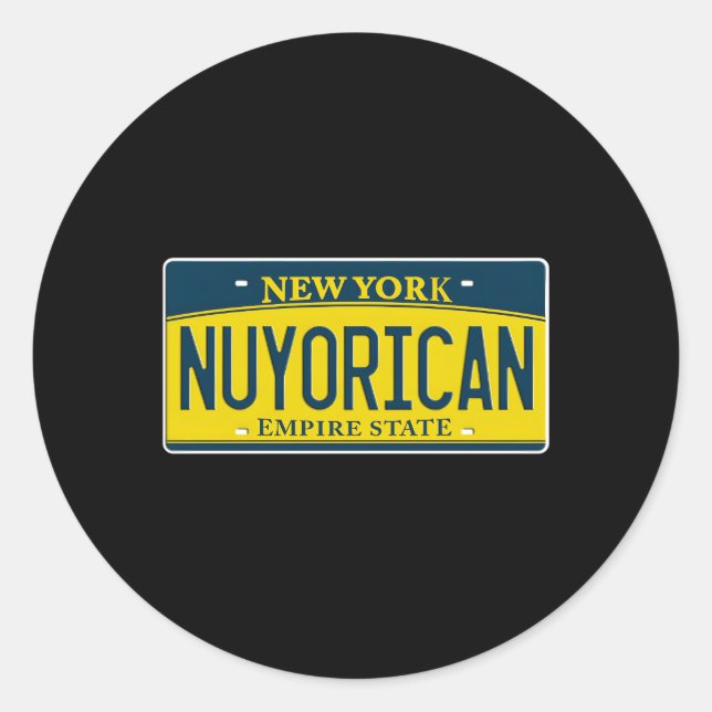 Adesivo Nuyorican Puerto Rican Ny New York License Plat (Frente)
