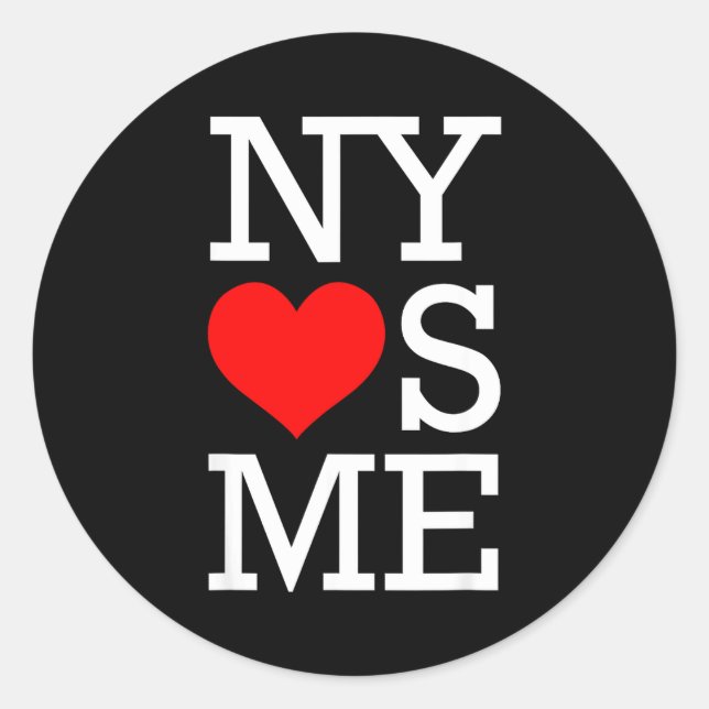 Adesivo Ny Loves Me Funny I Heart New York  (Frente)