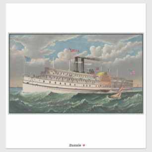 Adesivo NY Voyage Grand PaddleWheel Steamboat O Peregrino