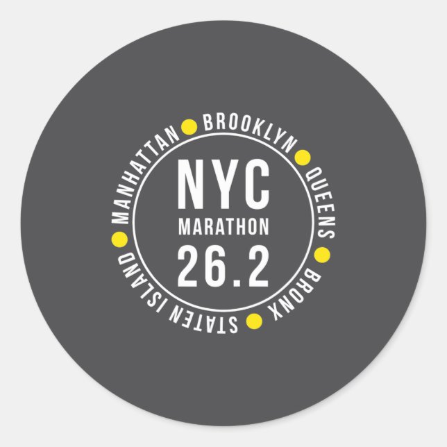 Adesivo Nyc New York Souvenir Marathon Runner _2  (Frente)