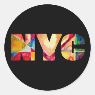 Adesivo NYC Nova Iorque Artsy Trendy Colorful Watercolor