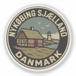 Adesivo Nykøbing Sjæ lland, Dinamarca Danmark