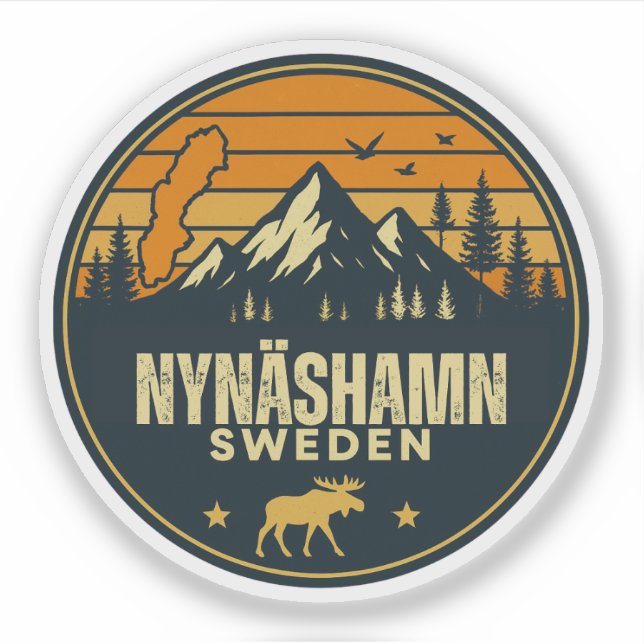 Adesivo Nynäshamn, Suécia Sverige (Frente)