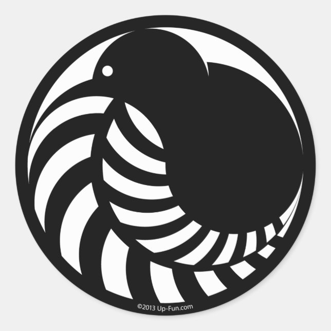 Adesivo NZ Kiwi / Silver Fern Emblem (Frente)