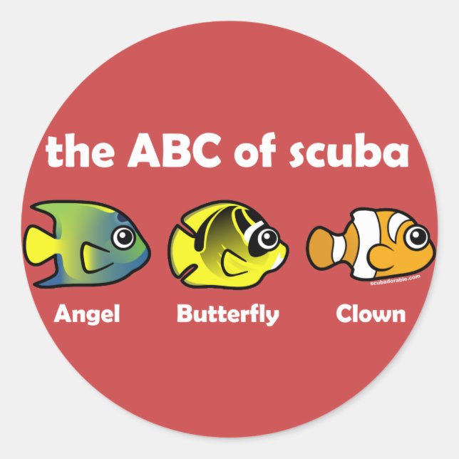Adesivo O ABC de Scuba (Frente)