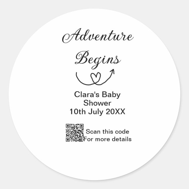 Adesivo O Adventure inicia a verificação do chá de fraldas (Frente)