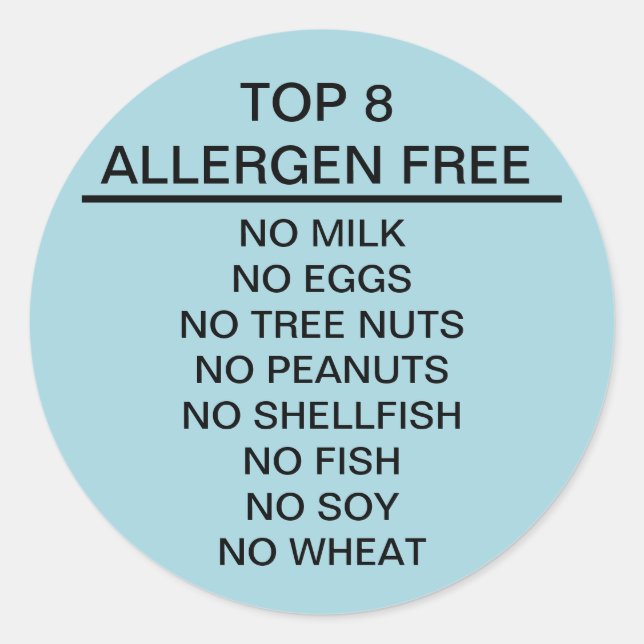 Adesivo O alérgeno da parte superior 8 livra (Frente)