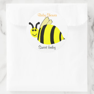 Adesivo O amarelo de sorriso Bumble o chá de fraldas da