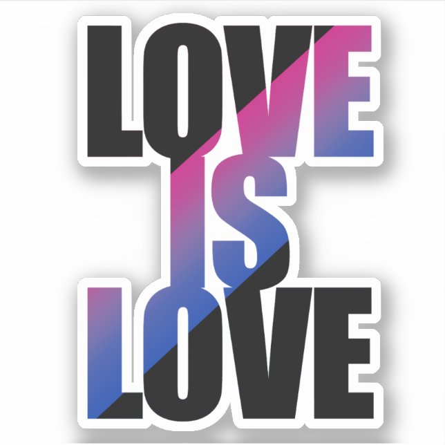 Adesivo O Amor Bissexual é Amor (Frente)