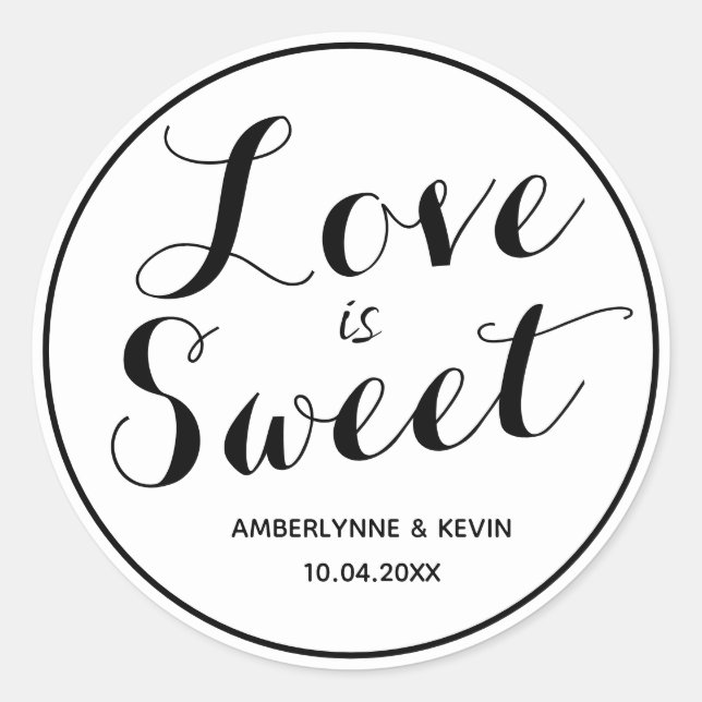 Adesivo O amor branco e negro é doce (Frente)