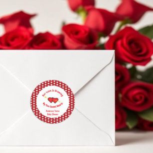 Adesivo O Amor Cresce Por Dois Corações Gêmeos