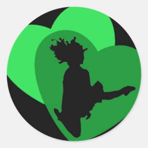 Adesivo O amor da dança irlandesa - preto