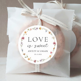 Adesivo O Amor De Flor Selvagem É Um Vestido Favor De Casa