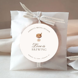 Adesivo O Amor do Café Espresso Está Cozinhando Chá de Noi