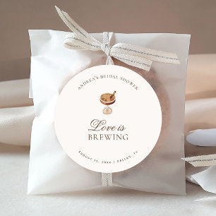 Adesivo O Amor do Café Espresso Está Cozinhando Chá de Noi