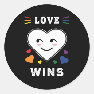 Adesivo O amor do coração ganha Orgulho gay LGBTQ