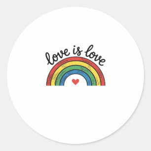 Adesivo O Amor É Amor Camisa Vintage Coração Arco-Íris Des