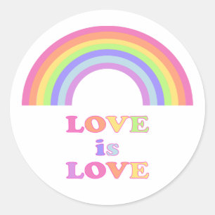 Adesivo O AMOR é AMOR - Orgulho Gay / Arco-íris LGBTQ