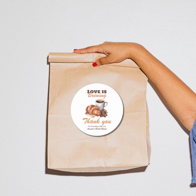 Adesivo O amor é criar café Chá de panela francês (Criador carregado)