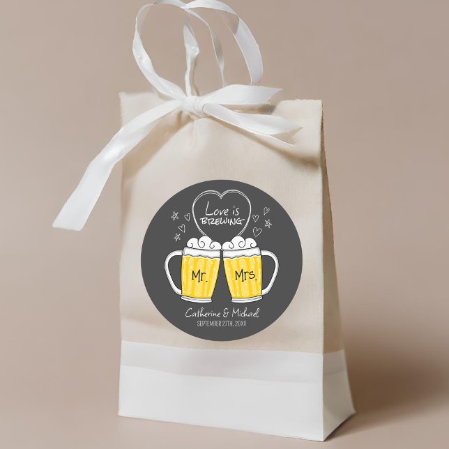 Adesivo O Amor É Criar Óculos De Cerveja Desenhados À Mão  (Criador carregado)