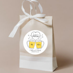Adesivo O Amor É Criar Óculos De Cerveja Desenhados À Mão