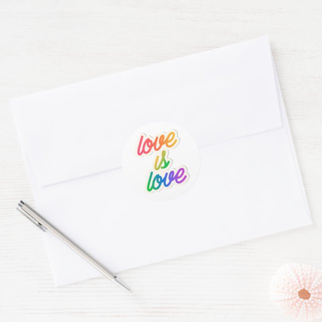 Adesivo O amor é LGBT (Envelope)
